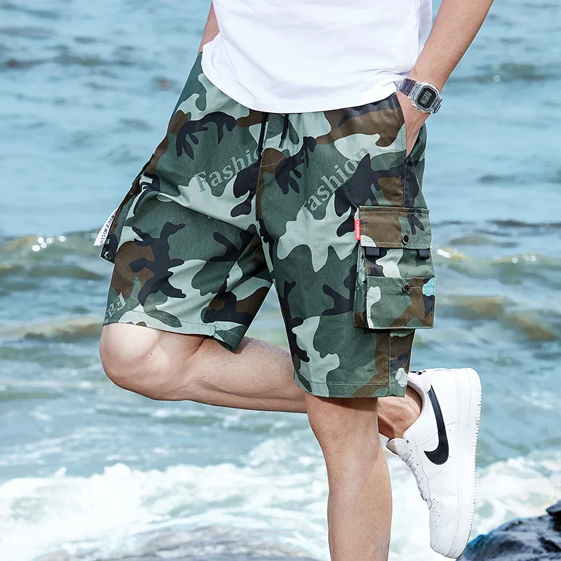 Cargo Shorts Men Cool Camouflage Summer Hot Sale Cotton Casual Men Short Pants Brand Clothing Comfortable Camo Men Cargo Shorts