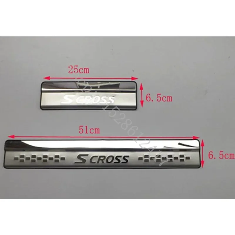 Dla SUZUKI SX4 S-CROSS CROSS S 2011 2012 2013-2016 progów drzwi ze stali nierdzewnej płyta chroniąca przed zarysowaniem osłona zabezpieczająca akcesoria samochodowe