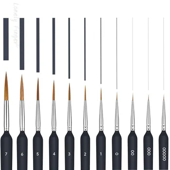 Black Detail Paint Brushes 1