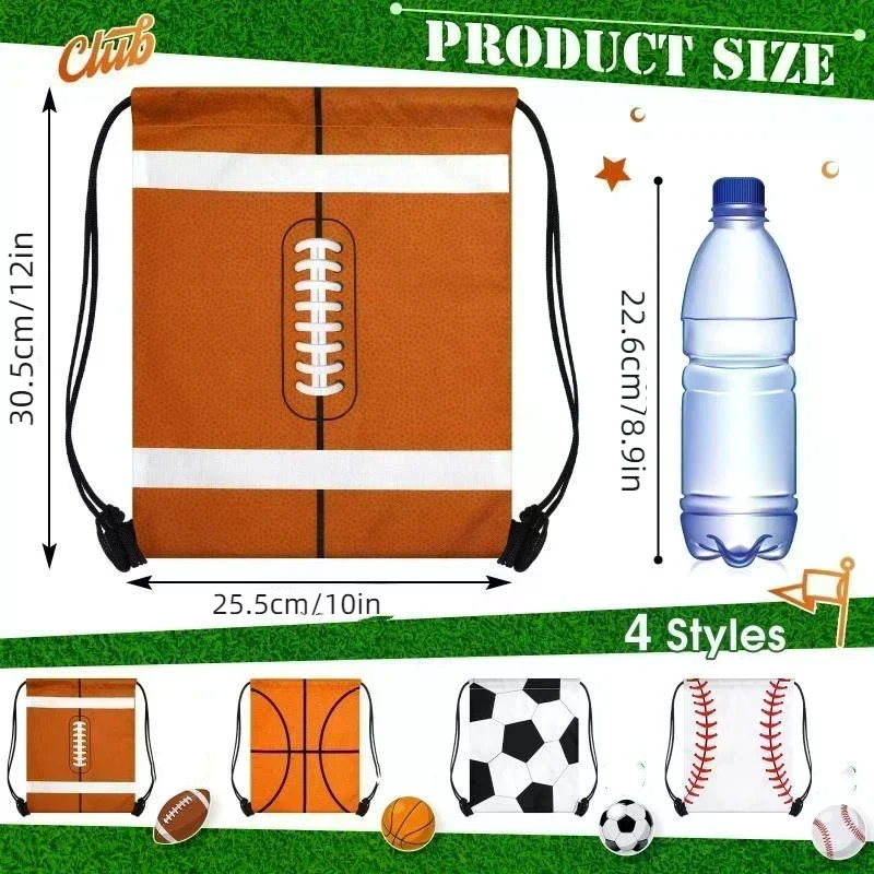 Zaini con Coulisse per Basket, Calcio, Baseball, Football, Leggeri e Resistenti per Palestra, Scuola e Uso Quotidiano Sportivo - immagine 6