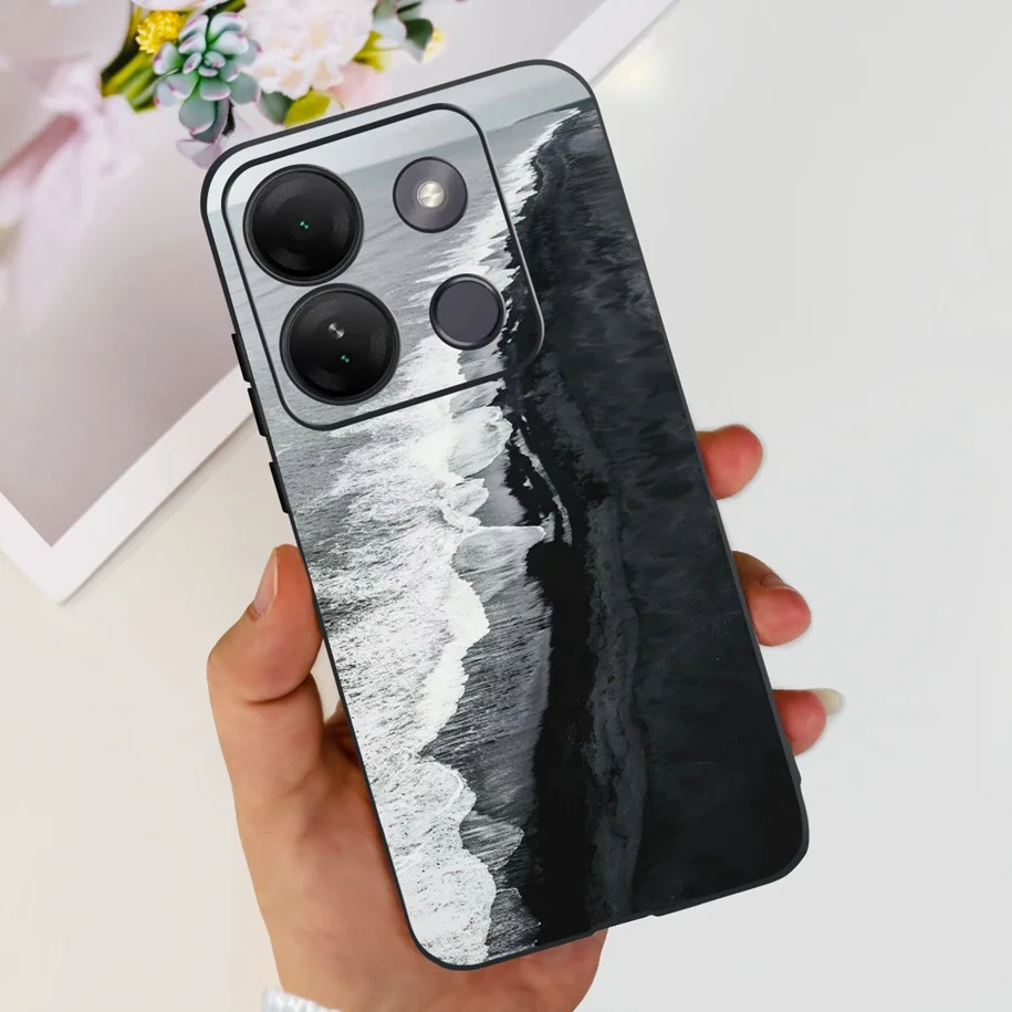 Luxury Marble Soft Silicone Back Cover Phone Case for Infinix Smart 7 Series