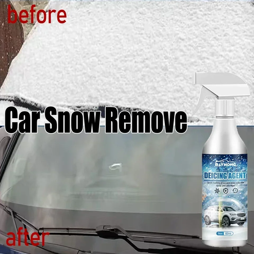 YING16 Winter De Icing Instantly Melts Ice Auto Windshield Deicing Spray Car Window Cleaner 60ML Road Anti Slip Winter Vehicle S