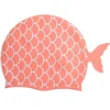 Kids Swim Caps with Fish Tail Baby Waterproof Bathing Caps Children Cartoon Swimming Hat for Long Short Hair Kids Boys Girls 3