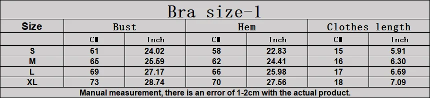 Size chart and fit details