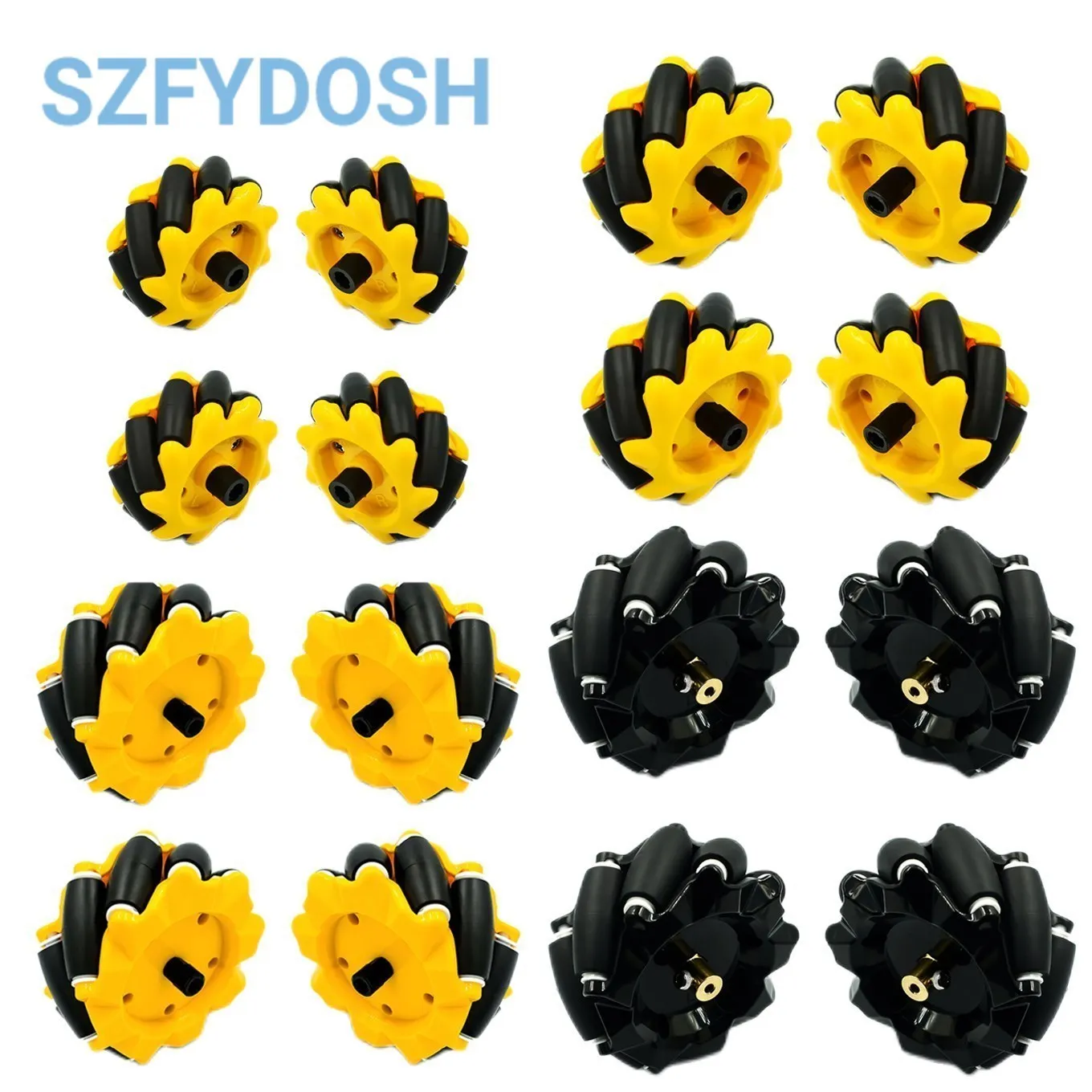 4pcs/lot 48mm 60mm 80mm 97mm High Hardness Plastic Mecanum Wheel Omni-Directional for TT Motor Smart Robot Car with hubs