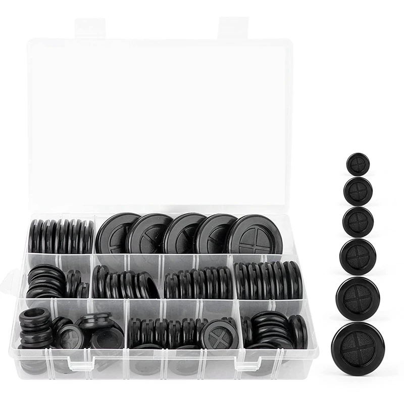 WEAXIO Gummitüllen 50 Stück - 5mm ID 7mm Einbaudurchmesser Für Kabeldurchführungen