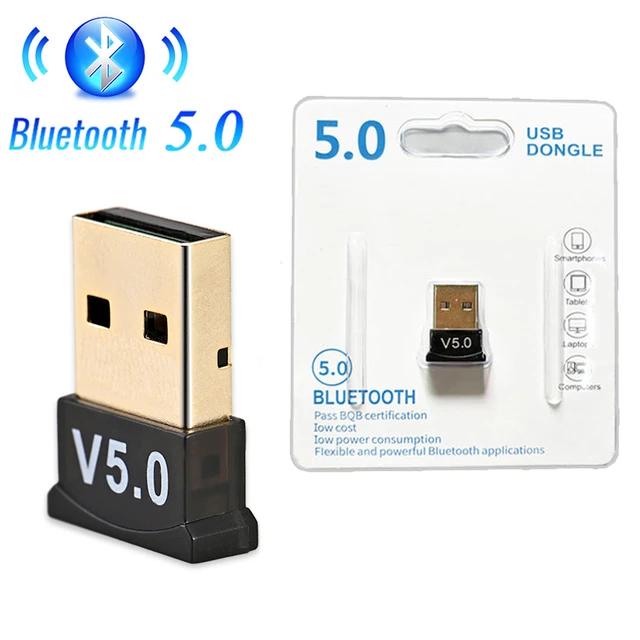 Bluetooth 5.0 Adapter USB Dongle Music Audio Receiver For PC Laptop Computer