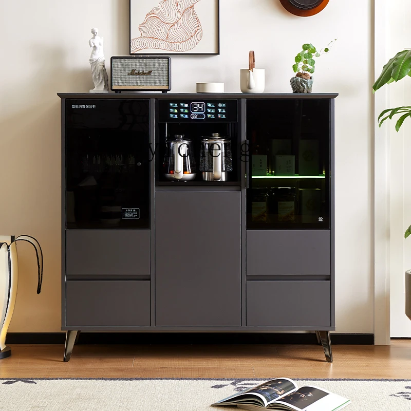 Zz household tea bar machine cabinet automatic solid wood disinfection side cabinet