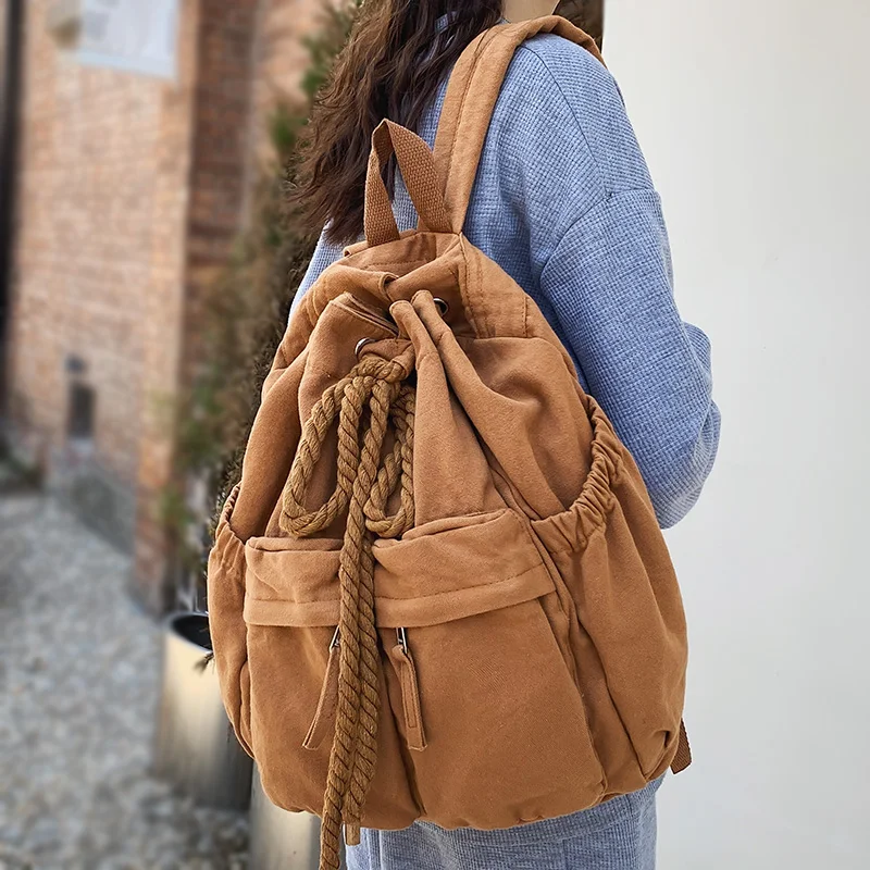 backpack for big laptop WITZMAN Canvas Vintage Travel Backpack Large Bags backpack store Has a good buffering Size:Toddler McKlein Cumberland 15