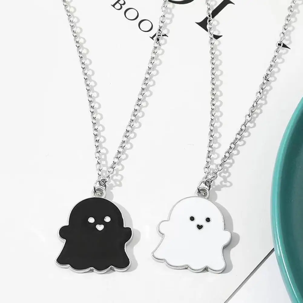 

Clavicle Chain Stylish Gift Clavicle Necklace Men Women Cute Cartoon Ghost Clavicle Chain for Halloween