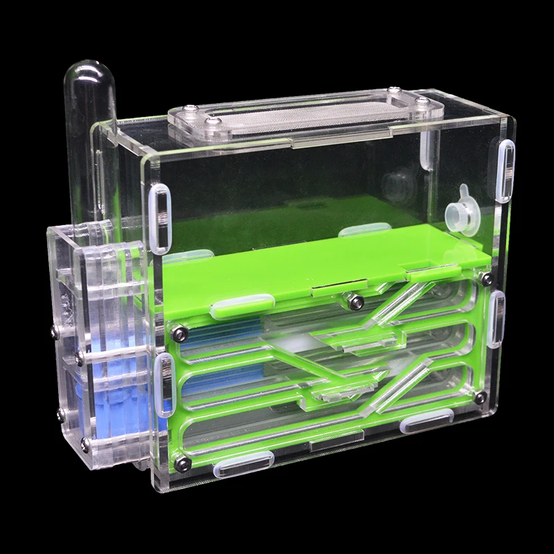 DIY Acrylic Ant Farm with Feeding Area Underground City Ant Nest Dungeon Ant House for Pet Anthill Workshop Villa 15*11*5cm