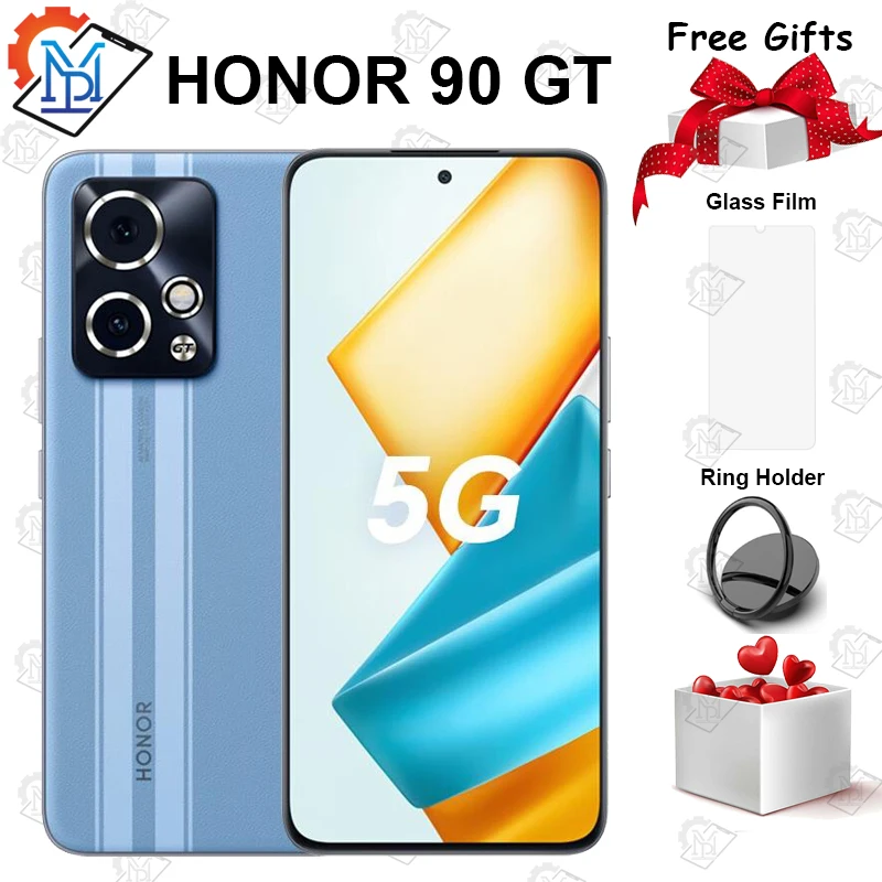 

New Original Honor 90 GT 5G 6.7" 120Hz AMOLED Screen Snapdragon 8 Gen 2 Camera 50MP Battery 5000mAh NFC Google Play Smartphone