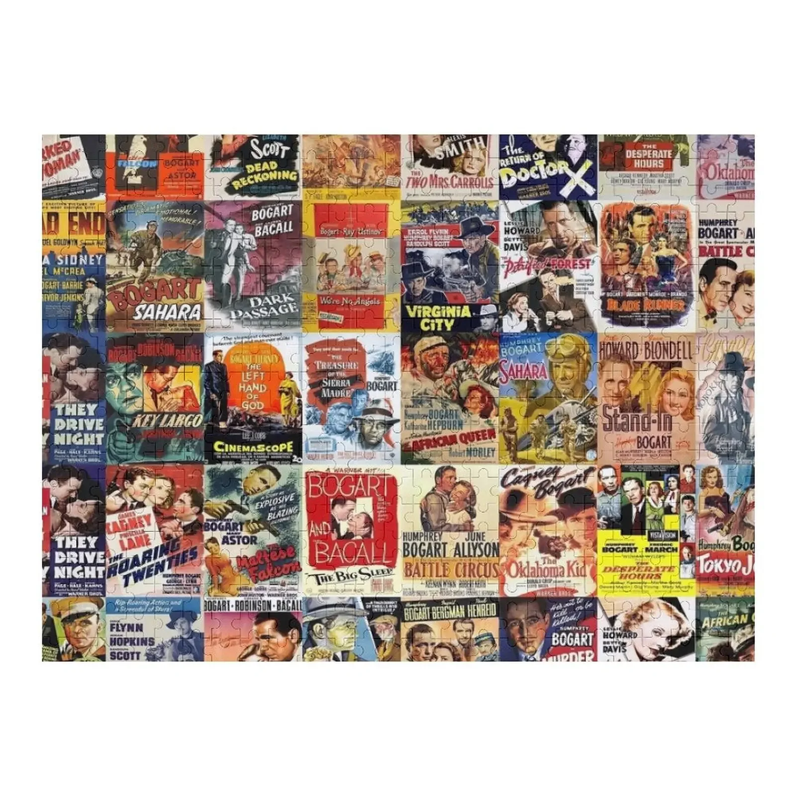 Humphrey Bogart Movie Posters Jigsaw Puzzle Custom Wood Game Children Puzzle