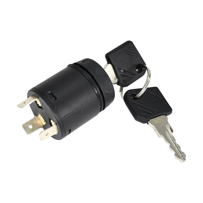Ignition Switch With 2 Keys 801 0009730202 24389-402 7915492622 7915492619 Compatible With Linde Forklift Warehouse Truck 1123