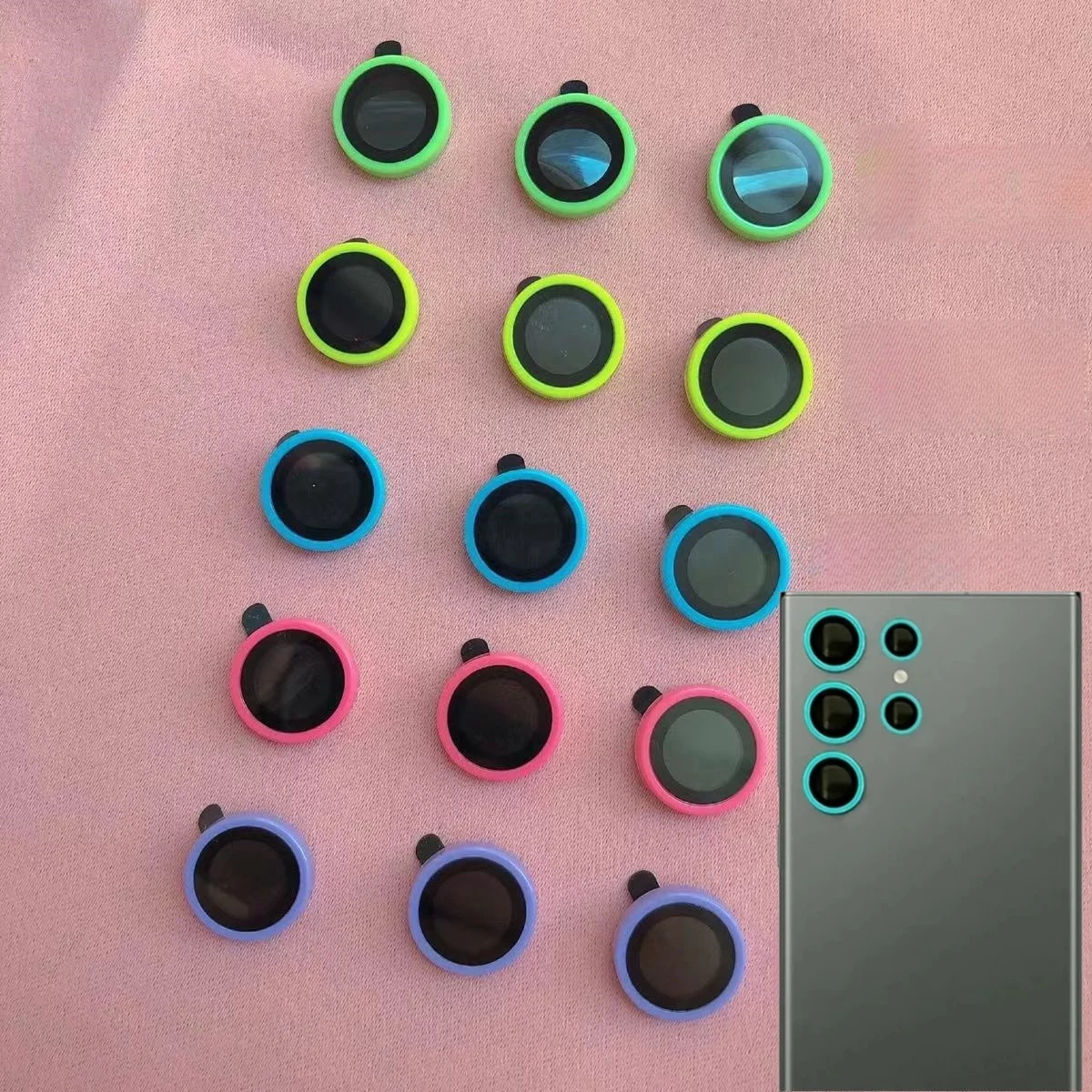 Enhanced Camera Lens Protector with Scratch-Resistant Tempered Glass and Luminous Lens Ring Cover