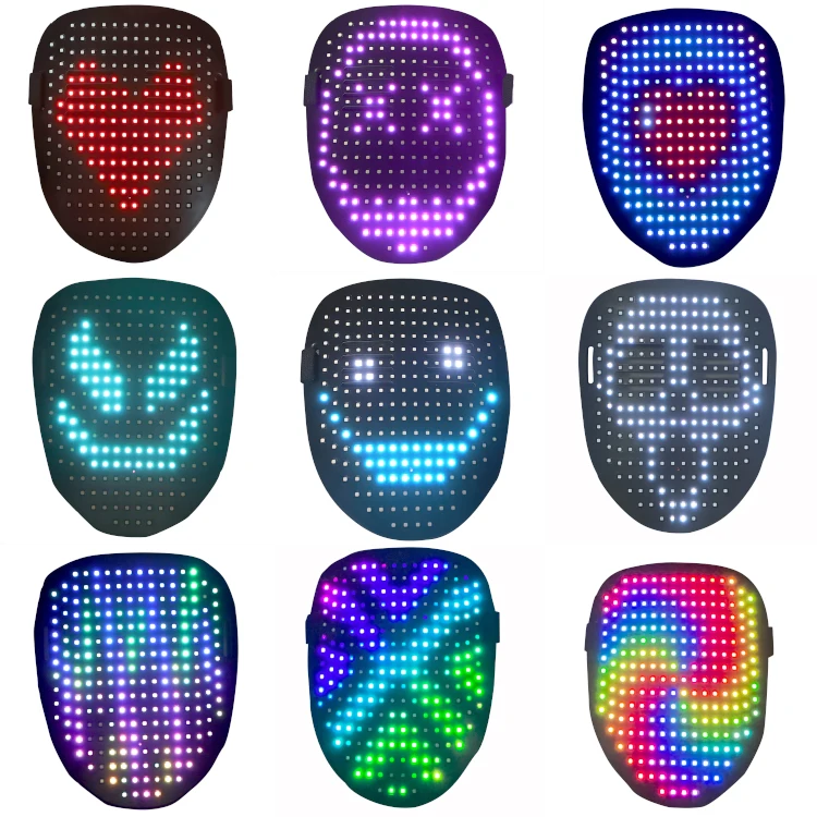 LED Smart Mask gesture control Face Masks Can Change Colors Photos LED Face Masks Halloween Decoration led face masks