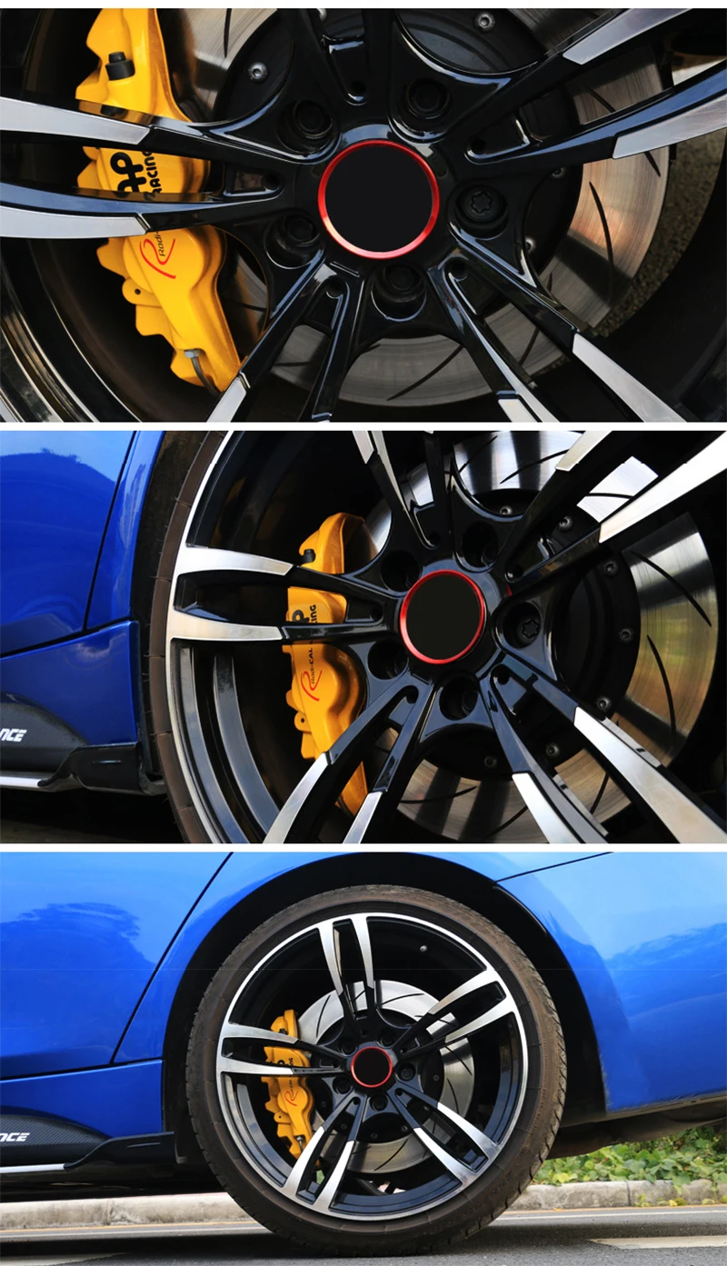 4 stücke Auto Geändert Radnabe Dekorative Kreis Bunte Aluminium Legierung Ring Aufkleber Für BMW M E90 E91 E92 E93 m3 E60 Auto Styling – Detail 7