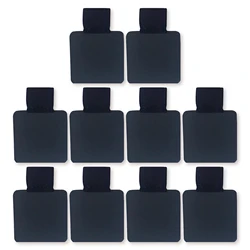 10-Pack Self-Adhesive PU Leather Elastic Pen Loop Holders (10PCS Black)