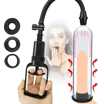 Male Masturbation Sex Toys Penis Vacuum Pump Penis Enhancer Penis Extender Negative Pressure Exerciser Penis Ring Adult Supplies 1
