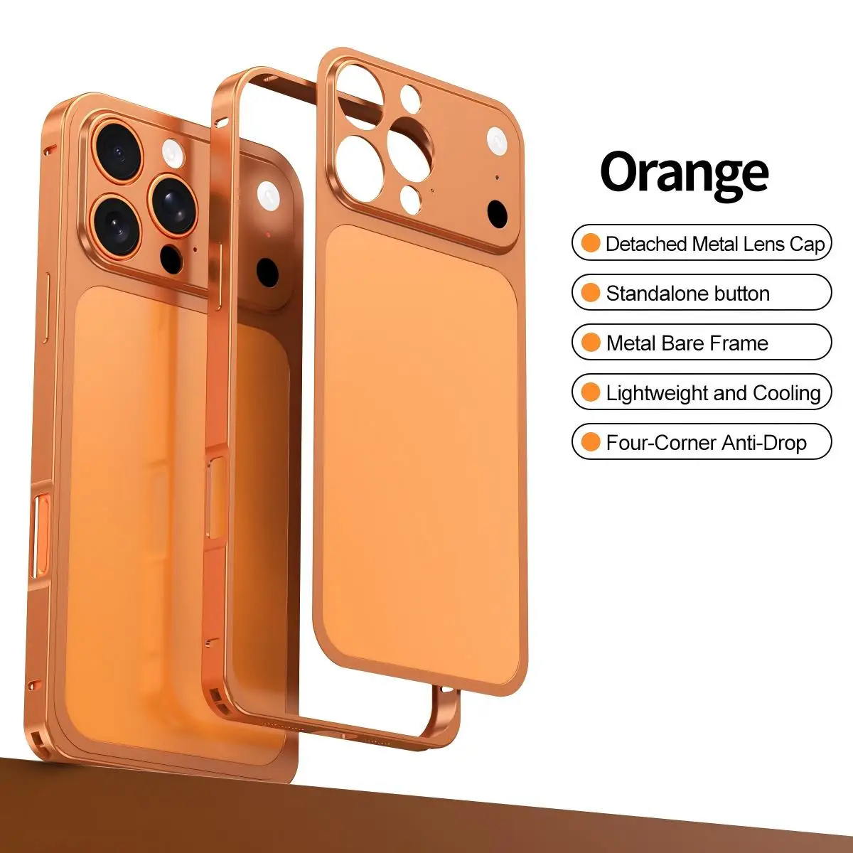 Luxury Aluminum Alloy Slim Frame Case with Metal Backplane