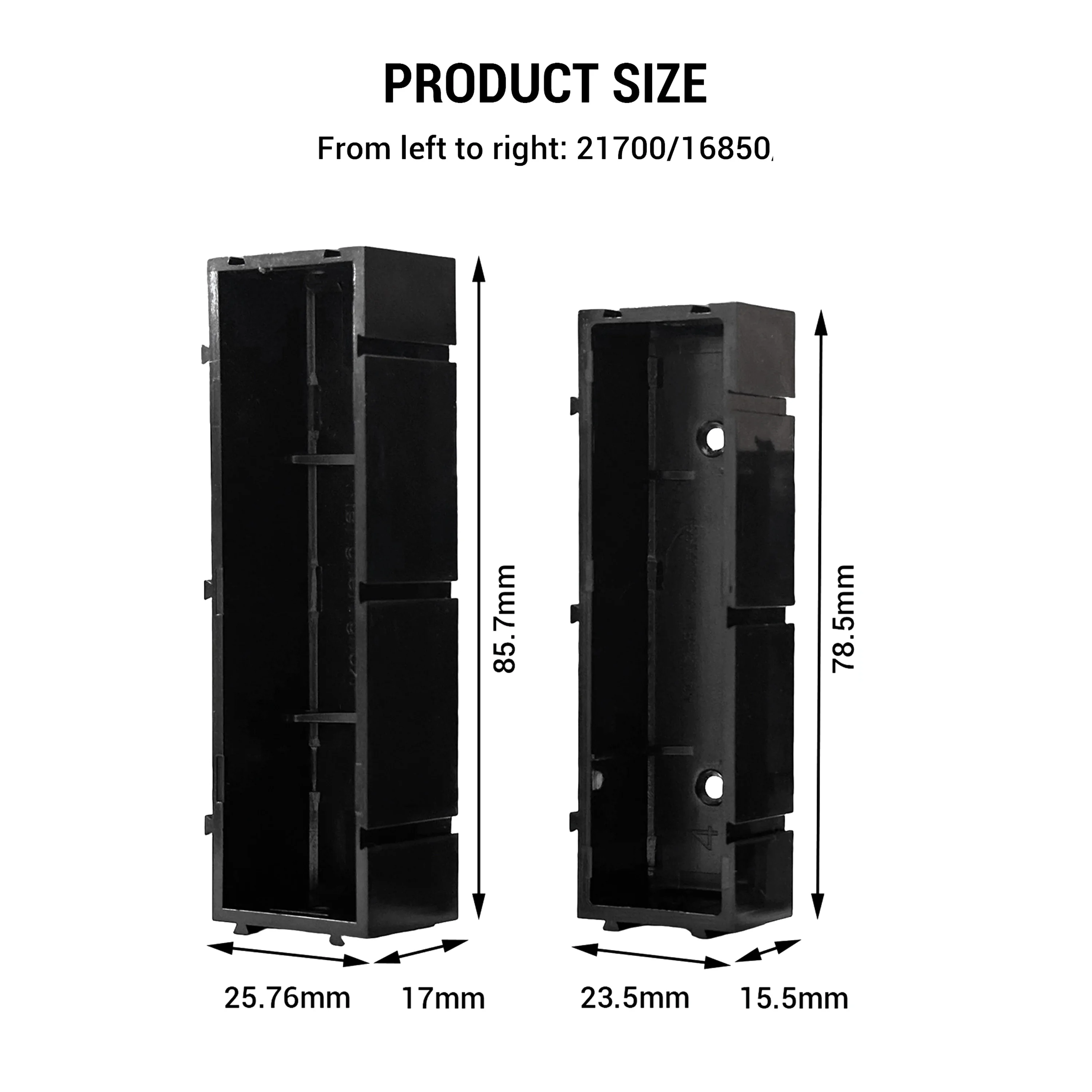 이동식 접합형 18650 배터리 박스 5-10A 고전류 PC ABS 충전식 배터리 보관 브래킷 DIY 보조 배터리