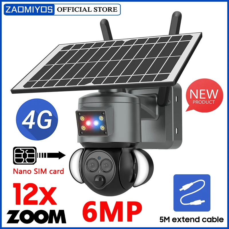 ZHXINSD Telecamera di sicurezza a energia solare Sistema wireless esterno, WiFi 5G/2.4G, 4PCS 4MP Bullet Telecamera esterna con pannello solare, 10CH 10 pollici Monitor Sistema di sicurezza domestica