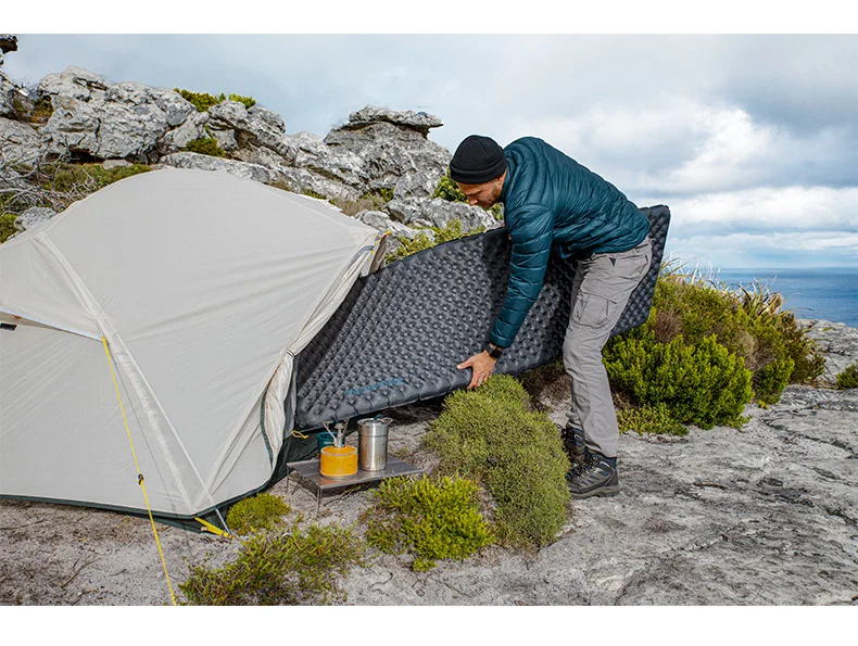 Naturehike Luftmatratze R3,5 Matte Outdoor Ultraleichte Isomatte 20D Nylon TPU Camping Reise 1-Personen aufblasbare Matratze – Detail 8