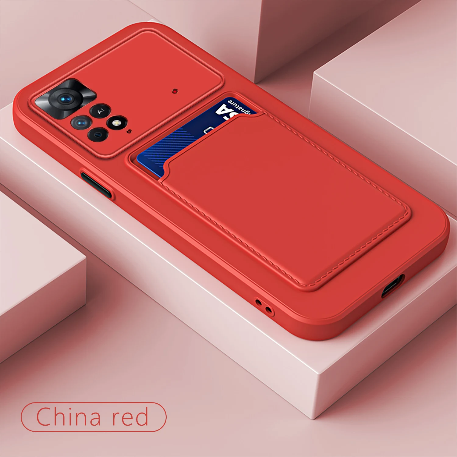 Coque de téléphone portefeuille mince en TPU avec porte-cartes, étui souple pour Xiaomi Redmi Note 11 10 9 8 Pro 11T 9T 9S 9A 8A Mi Poco X3 NFC_voghion.com