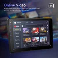 Système multimédia intelligent pour voiture Podofo 10 pouces, lecteur de voiture sans fil CarPlay, système intelligent pour voiture, lecture de vidéos YouTube, lien miroir, FM RDS 2-Din 8