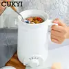 0.5L Portable Ceramic Wellness Mug Thermal Electric Kettle Slow Stew Pot Health Cup Keep Warm Bird's Nest Dessert Soup Simmer EU 5