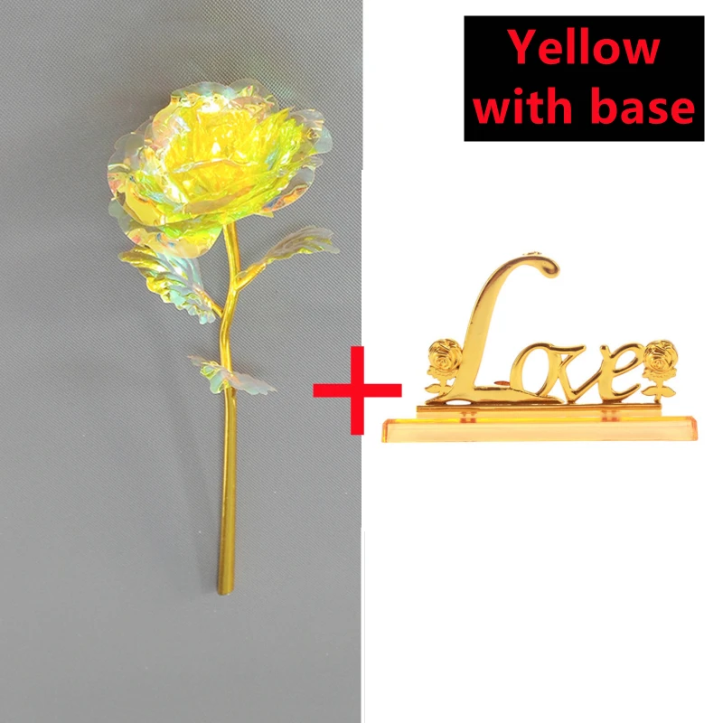 Valentine's Day Eternal 24K Gold Foil Rose with LED Lights - Lasting Love Decorative Gift
