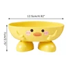 Soap Dish With Drain Duck Shape Bathroom Drain Soap Storage Container 6