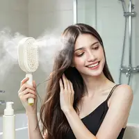Electric Steam Hair Brush with Water Spray Reduce Frizz Anti-Static Misting Hairbrush Portable Travel Cordless Fluffy Hair Detan 5