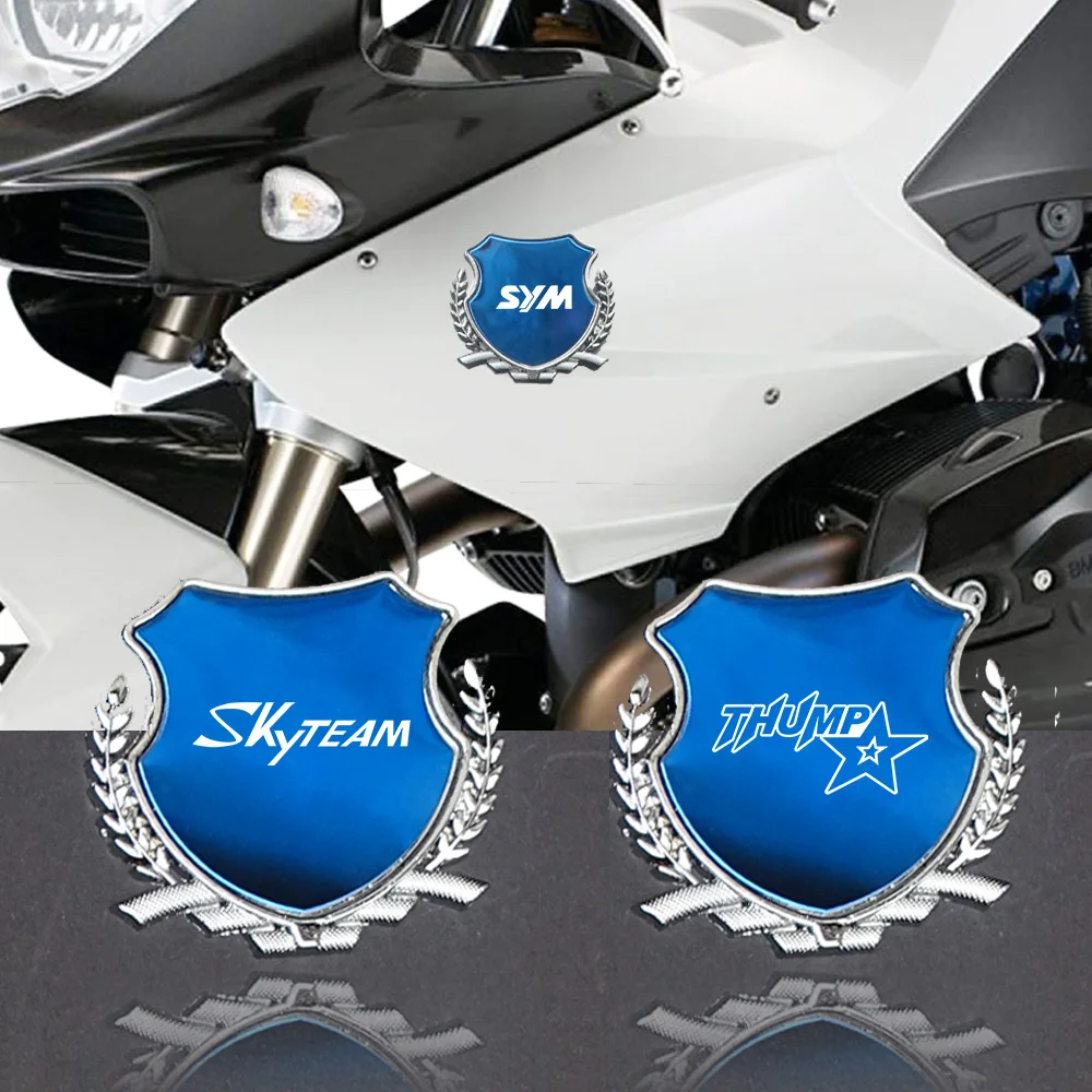 3D Metal Scooter Wheat Ears Sticker Decalcomanie Moto Side Emblem Decor Per Skyteam Sym Motors Jet Thumpstar Yadea Yingang Znen
