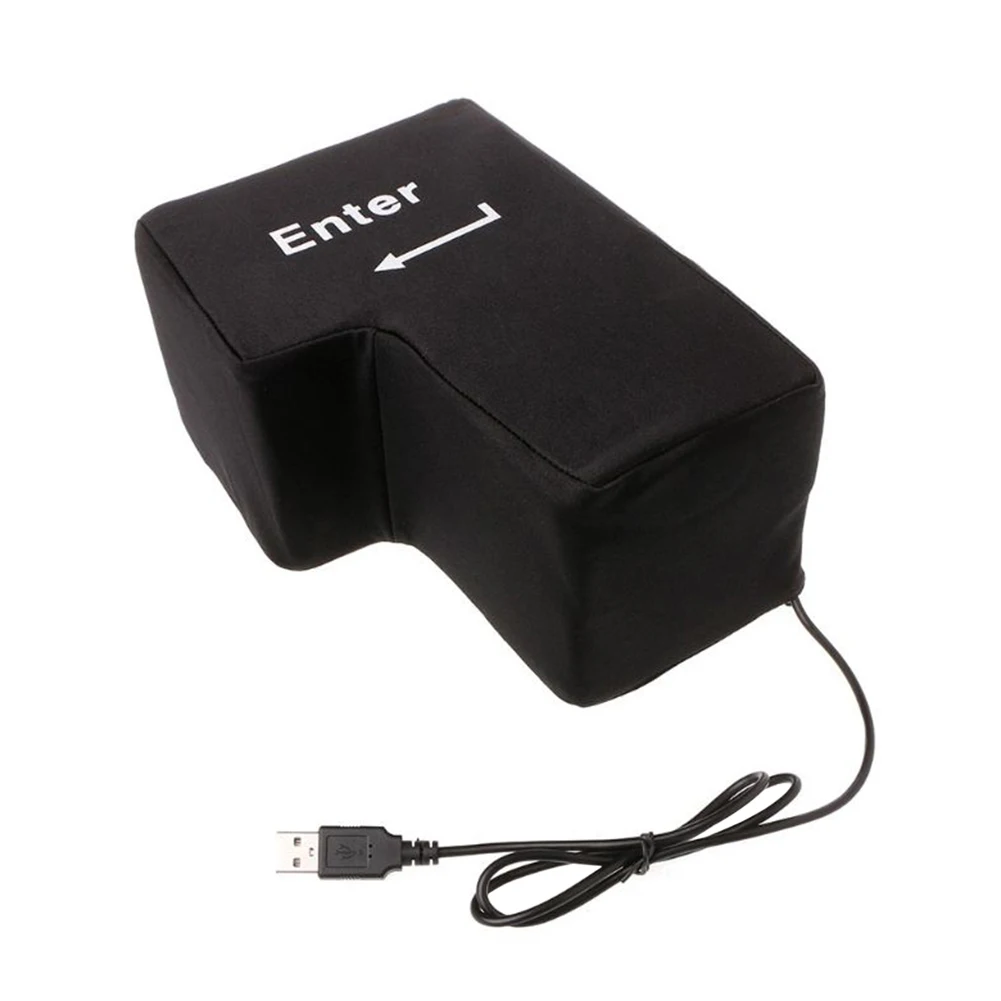 감압 컴퓨터 빅 엔터 키 USB 키보드 벤트 단추 베개 액세서리