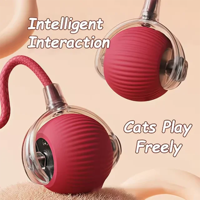 Hot intelligent interactive cat ball long-lasting and durable easy to clean intelligent obstacle avoidance pet dog toys 2