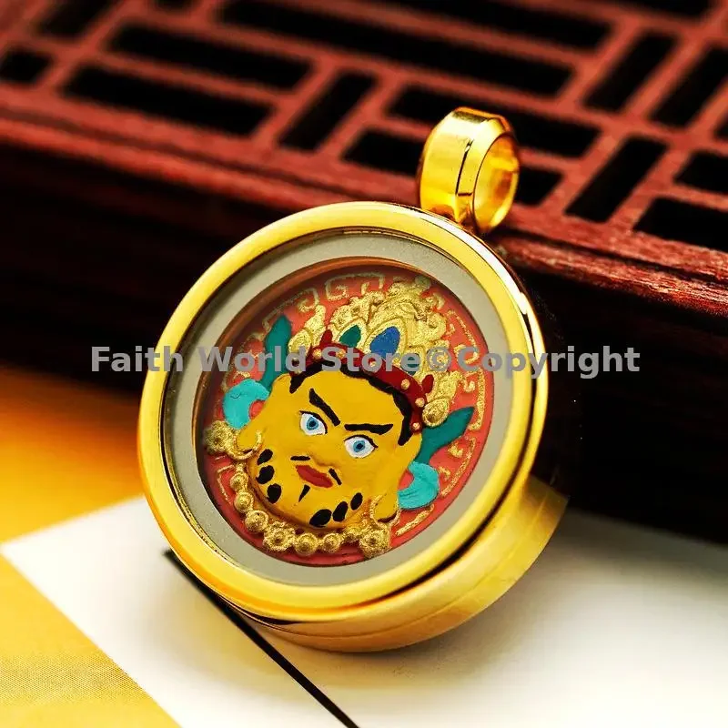 GUTES Amulett Asien Thailand Göttin von Tara Mahakala Mammon Buddha Talisman Exorzismus bringen Glück anziehen Reichtum