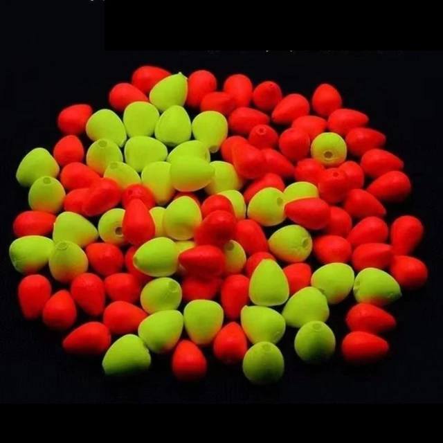 50pcs Red/Yellow Foam Traditional Line Group Float Space Beans Stopper for  Sea Carp Fly Fishing Bait Fish Float Tools - AliExpress