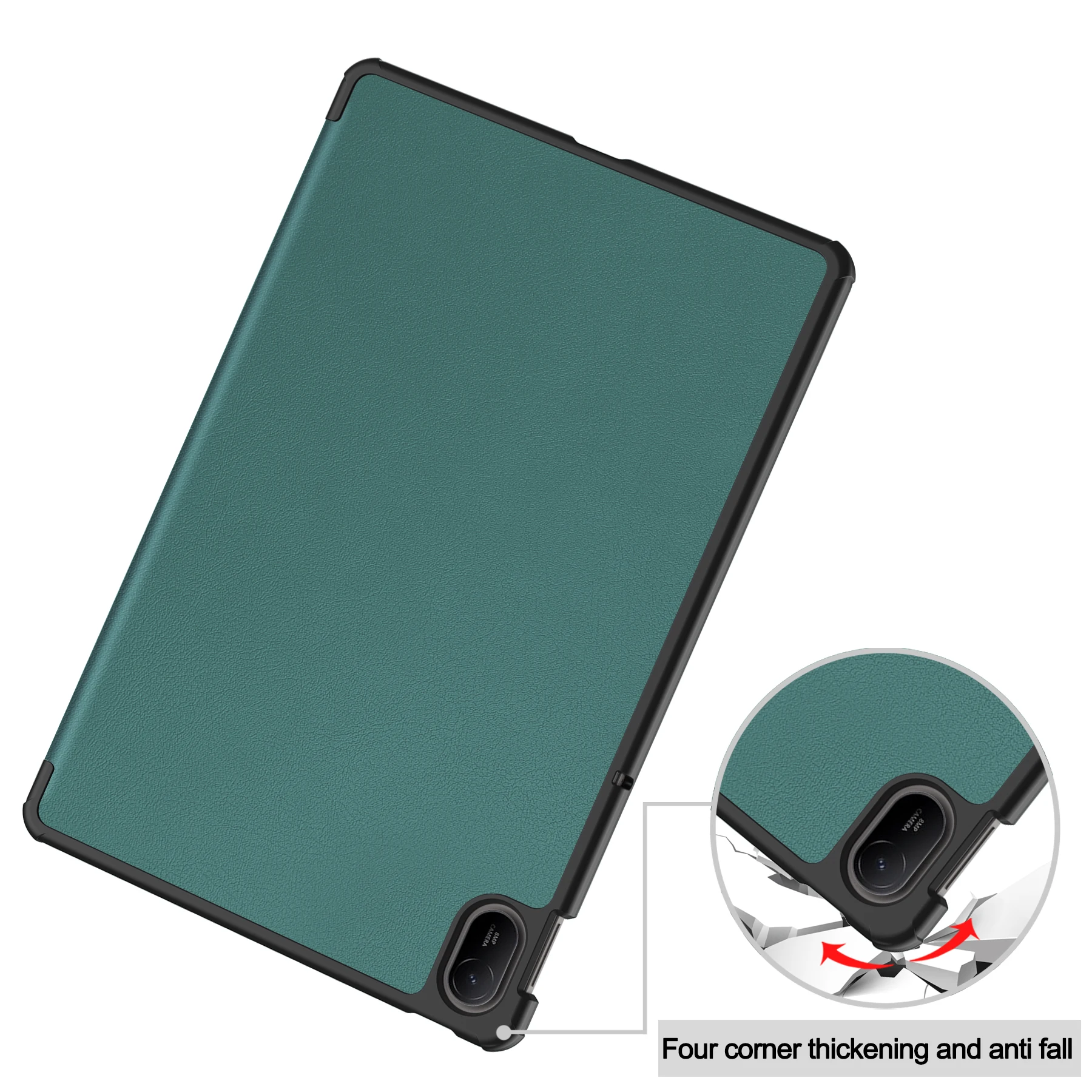 Premium Leather Tri-fold Tablet Cover with Auto Wake Function