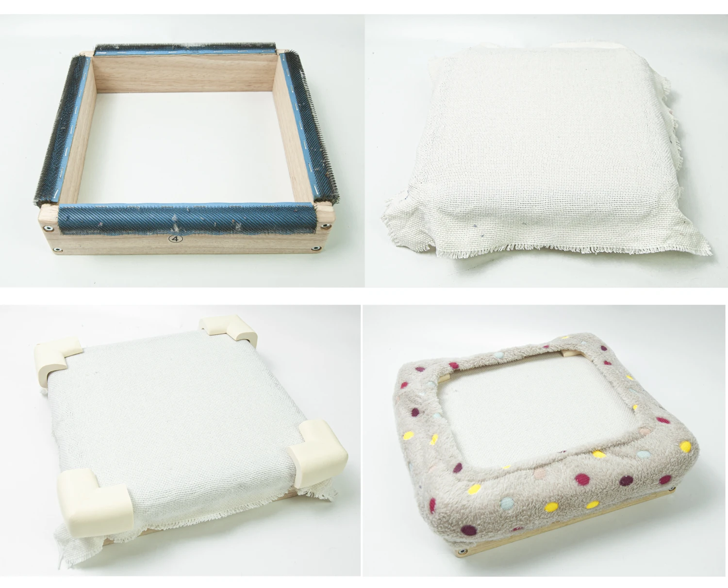 Cubierta De Franela Para Bastidor De Acolchado - Protector Con Esquinas De Espuma, Para Marco Cuadrado O Rectangular