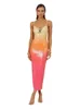 Sequins Gradient Spaghetti Strap Slim Maxi Dress Women Starfish Hollow Out Sleeveless Package Hip Sparkle Slit Party Dresses 5