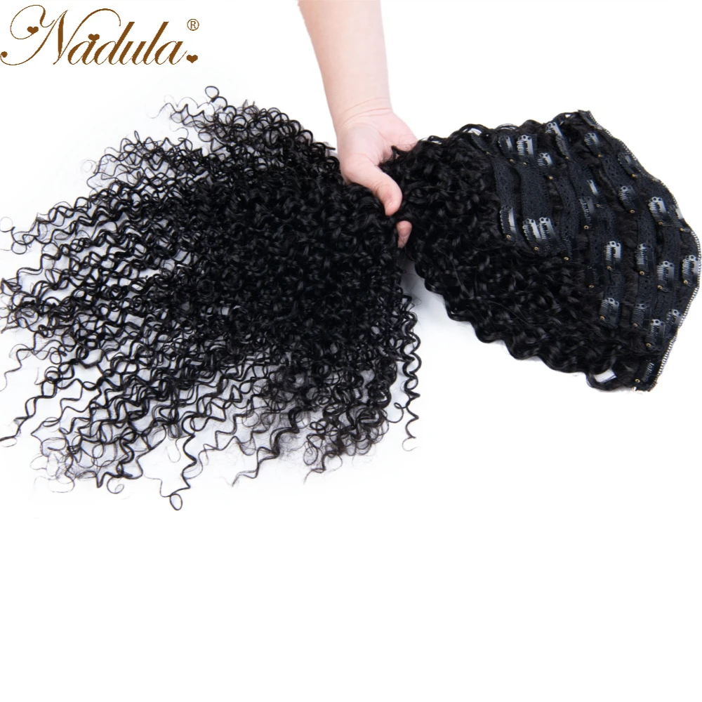 Nadula-Extension Capillaire Bouclée à réinitialisation, Queue de Cheval Noire, Crépue, avec Épingles à Cheveux, Sans Couture, Naturelle, 9 Pièces/Ensemble