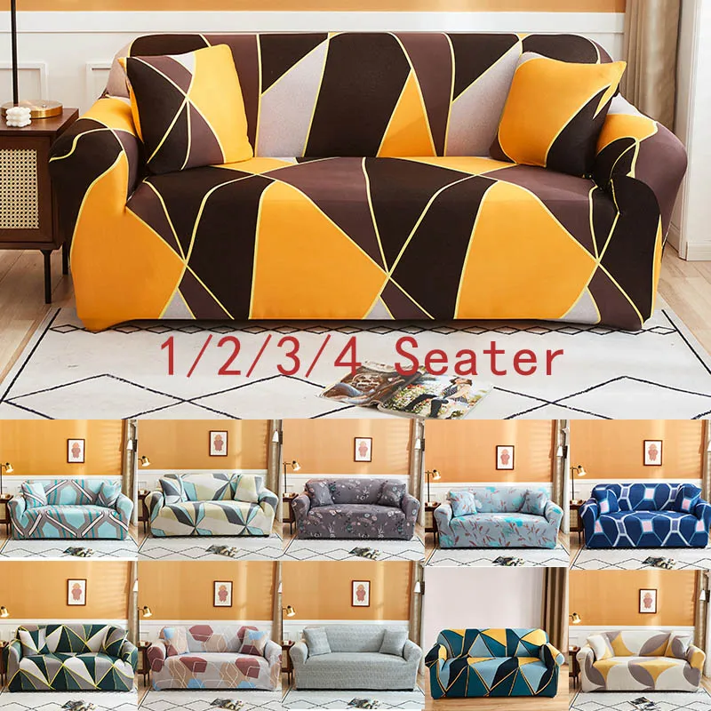 1/2/3/4Seater Elastic Art Sofa Slipcovers Modern Sofa Cover for Living