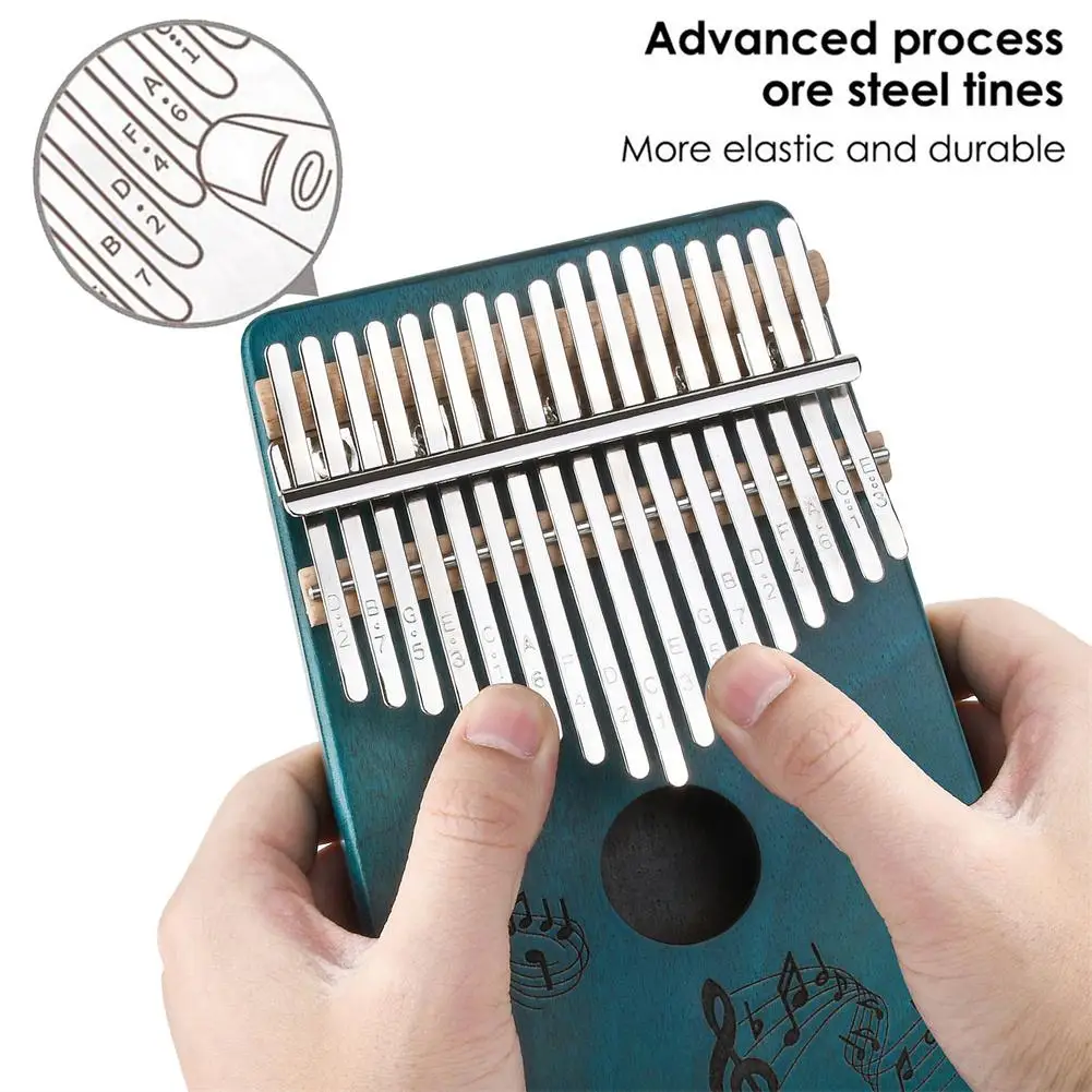

17 клавиш Kalimba твердый красное дерево милый Печатный узор большой палец Пианино музыкальные инструменты