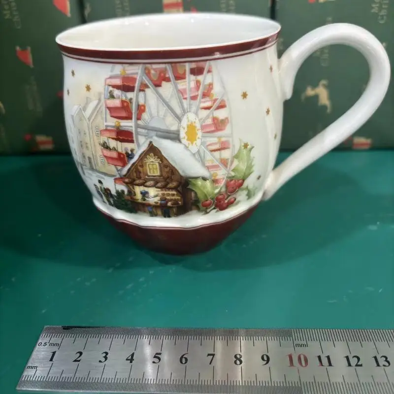 Ceramic Dessert Plates German Cutlery Christmas Cookie Plate Rectangle Mug Salad Dessert Plate Fruit Holder