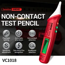 ANENG VC1018 Non-contact Electric Tools Sensor Tester Pen Digital Intelligent AC Voltage Meter 12V-1000V Voltmeter Buzzer tanie tanio alloet CN (pochodzenie) Elektryczne NONE Tylko cyfrowy 17 2x3 8x2 7cm
