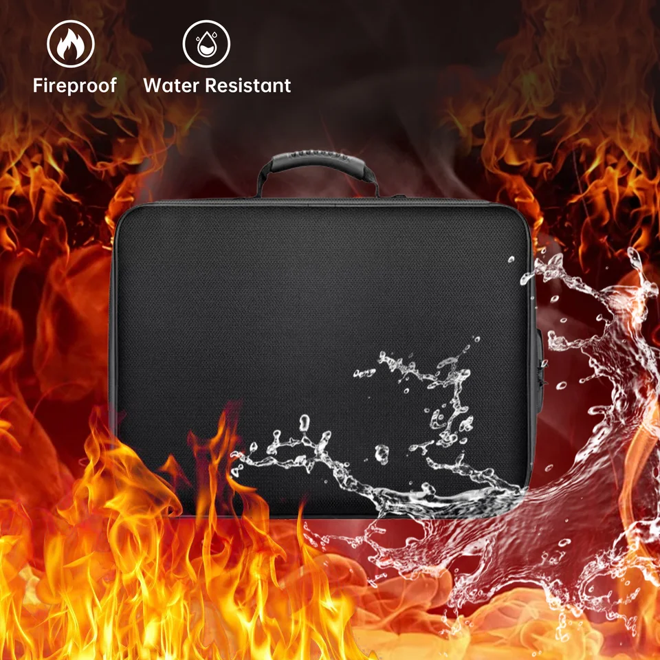 Fireproof Waterproof Combination Lock Storage Box