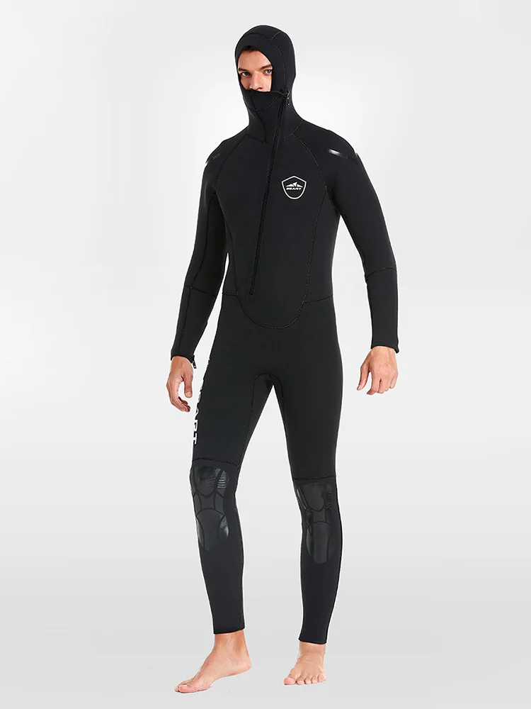 Giacca pesca subacquea uomo 900 neoprene 5 mm nera
