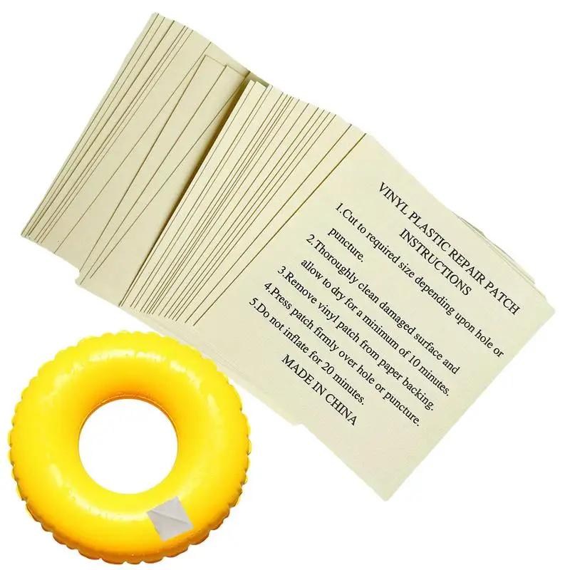 Air Mattress Patch Kit Self-Adhesive Waterproof Inflatable Patch Kit PVC Round Vinyl Rubber Boat Repair Swimming Pool Patch 2