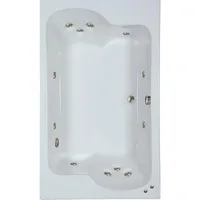 White Drop-In Whirlpool Bathtub (72 in. x 43 in.) 1